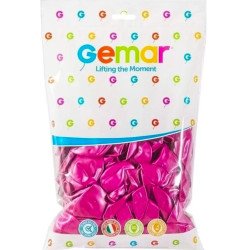 METALİK BALON PEMBE RENK KOLİ İÇİ 50 PK