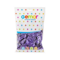 METALİK BALON MOR RENK  KOLİ İÇİ 50 PK