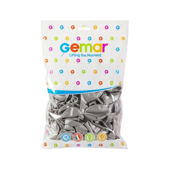 METALİK BALON GÜMÜŞ RENK KOLİ İÇİ 50 PK METALİK BALON GÜMÜŞ RENK KOLİ İÇİ 50 PK
