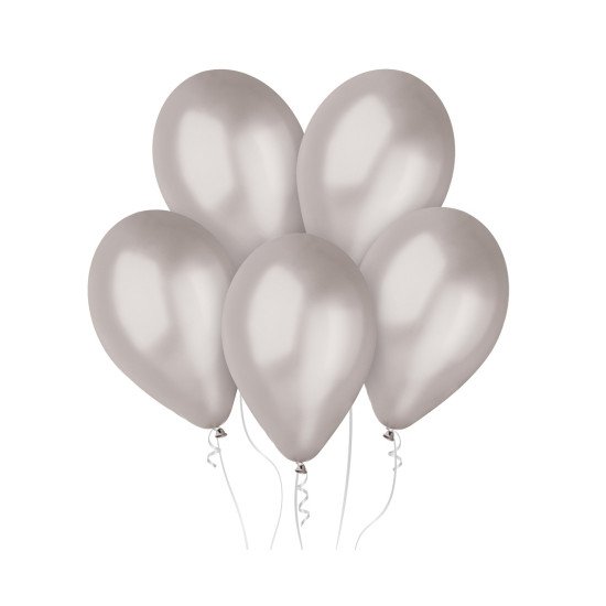 METALİK BALON GÜMÜŞ RENK KOLİ İÇİ 50 PK METALİK BALON GÜMÜŞ RENK KOLİ İÇİ 50 PK