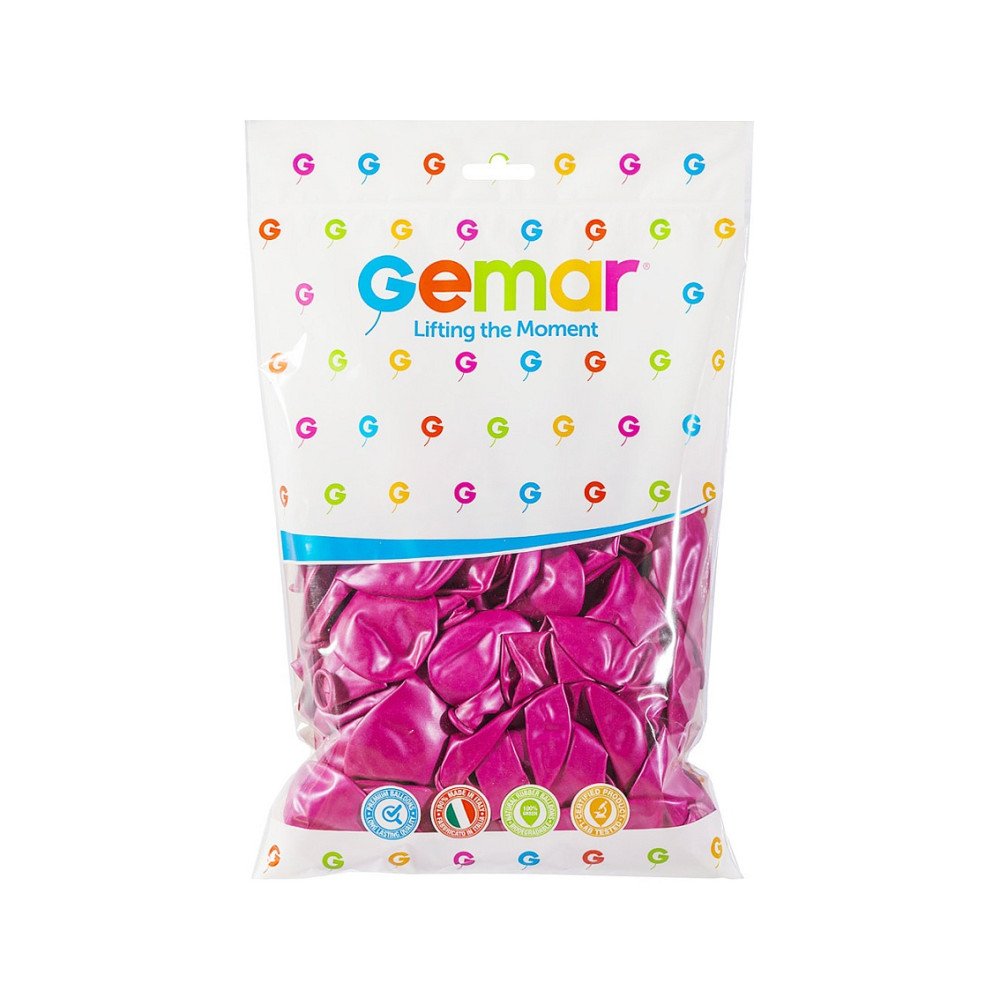 METALİK BALON KOYU PEMBE FUCHİA KOLİ İÇİ 50 PK