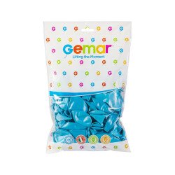 METALİK BALON AÇIK MAVİ KOLİ İÇİ 50 PK