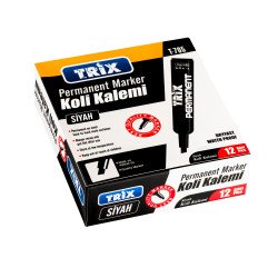 TRİX KESİK UÇLU KOLİ KALEMİ SİYAH 12/1200