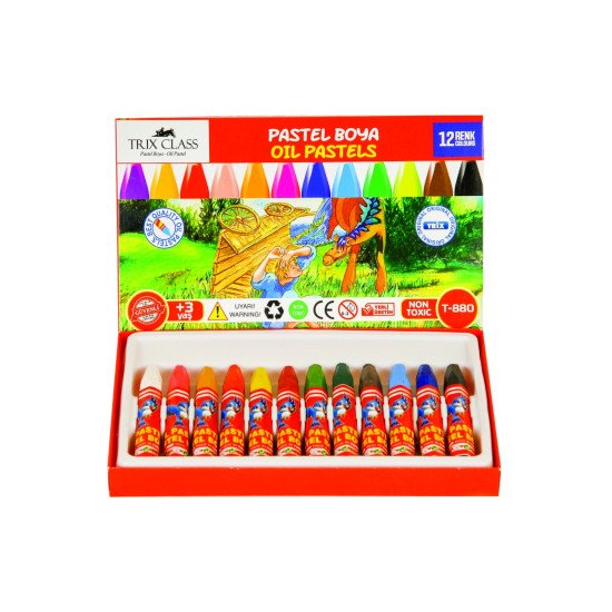 TRİX 12 Lİ LÜKS PASTEL BOYA 12/96 TRİX 12 Lİ LÜKS PASTEL BOYA 12/96