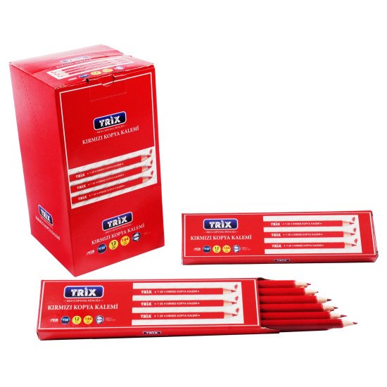TRİX KIRMIZI KOPYA KALEMİ 12Lİ 12/240 TRİX KIRMIZI KOPYA KALEMİ 12Lİ 12/240