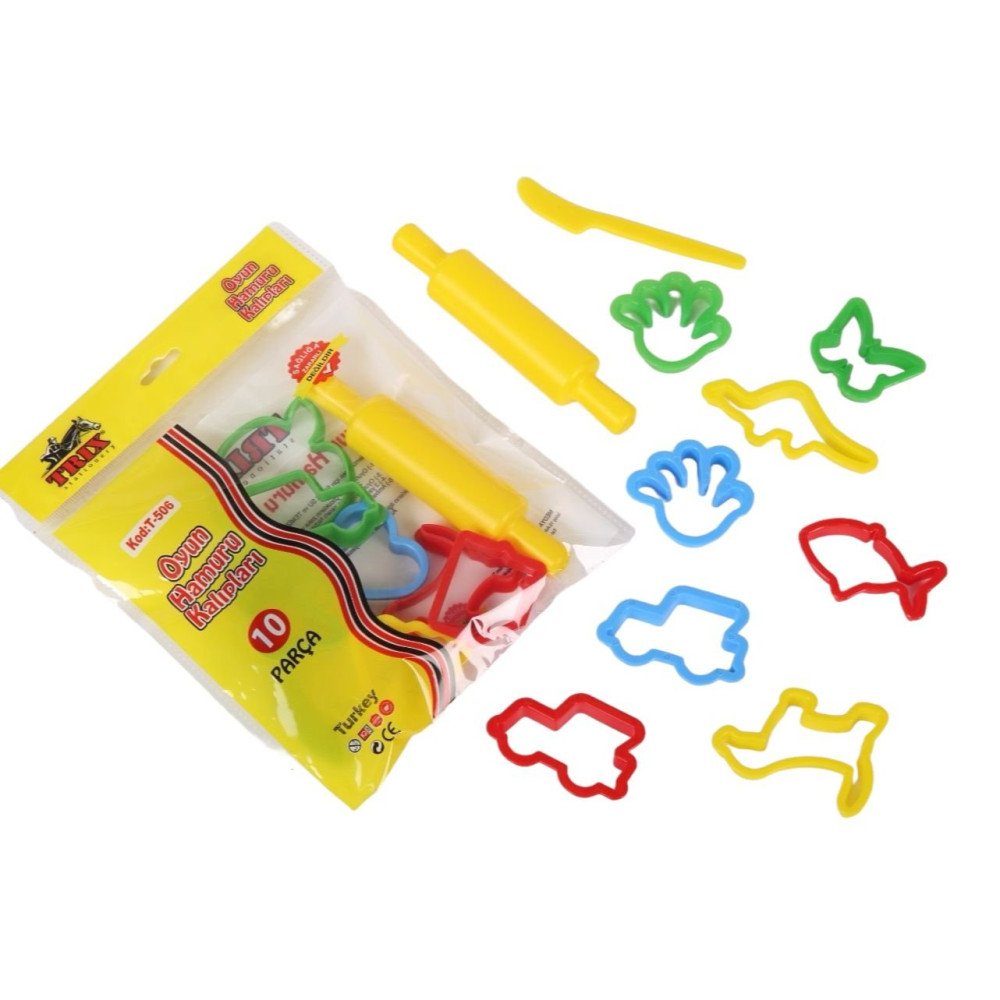 TRİX OYUN HAMURU KALIBI MERDANELİ 10 PARÇA 1/120