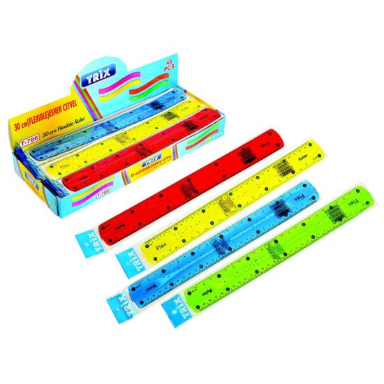 TRİX ESNEK 30 CM CETVEL 48/720 TRİX ESNEK 30 CM CETVEL 48/720