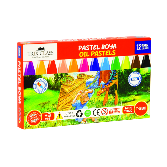 TRİX 12 Lİ LÜKS PASTEL BOYA 12/96 TRİX 12 Lİ LÜKS PASTEL BOYA 12/96