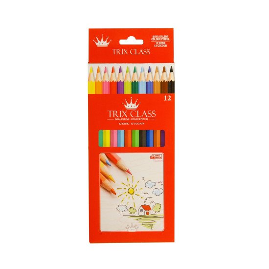 TRIX 12'Lİ TAM BOY KURU BOYA T-10